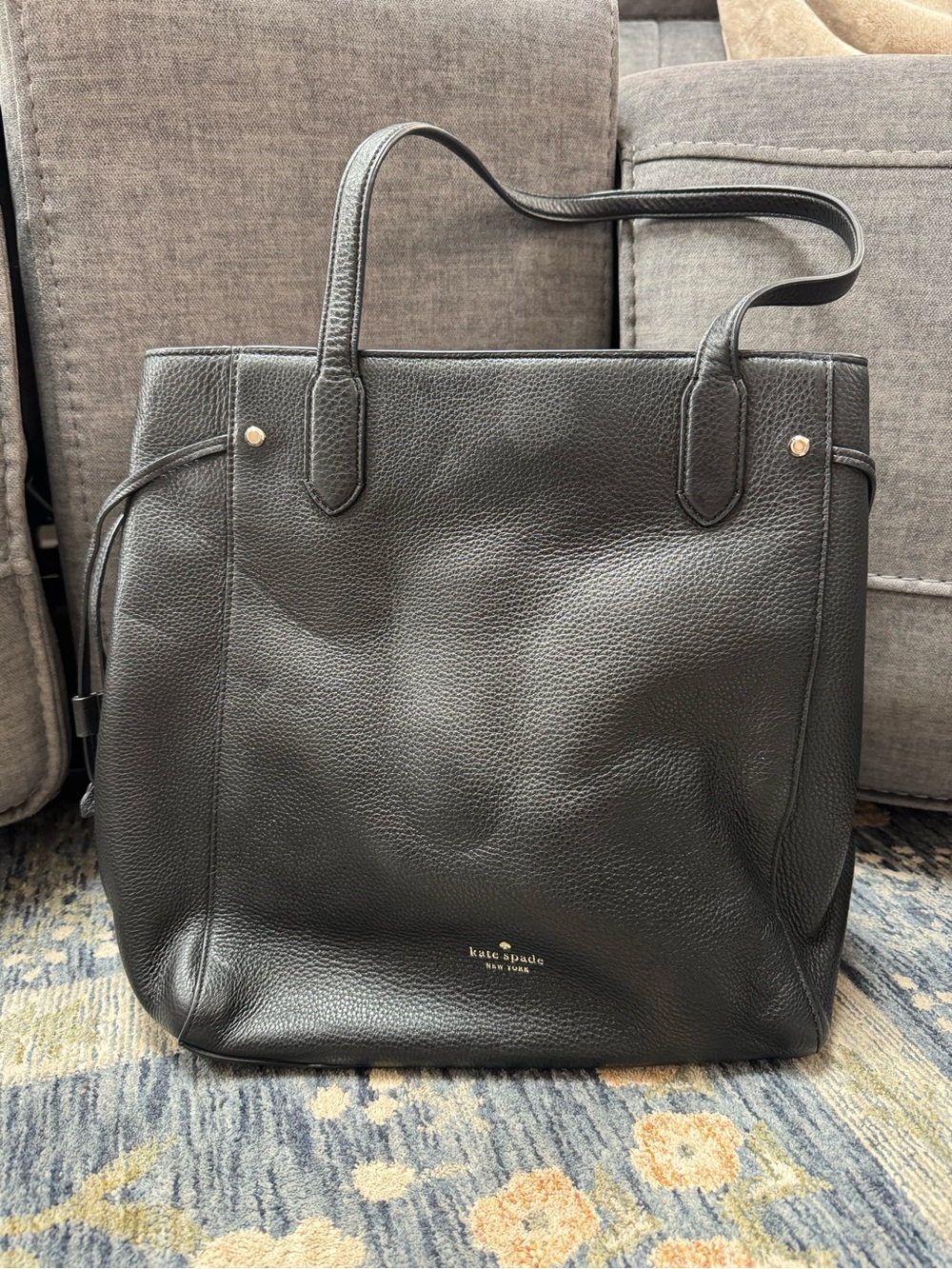 kate spade Black Pebbled Leather Tote